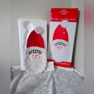 🎅 Fitz And Floyd Stocking Stuffers  Series Santa Server Plate, Brand New in Box